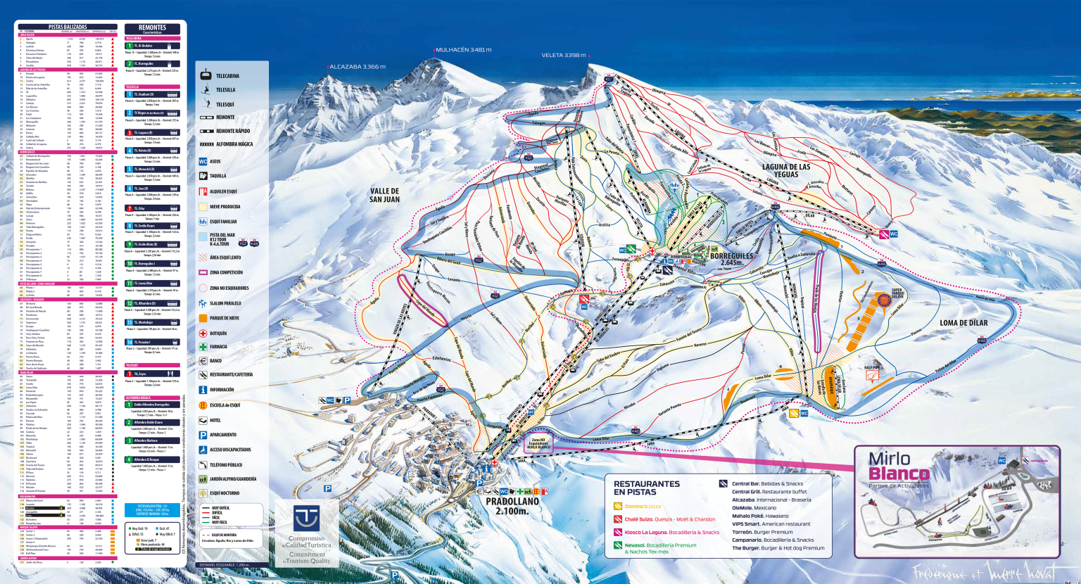 Sierra Nevada Ski Resort Trail Map Snowon Net