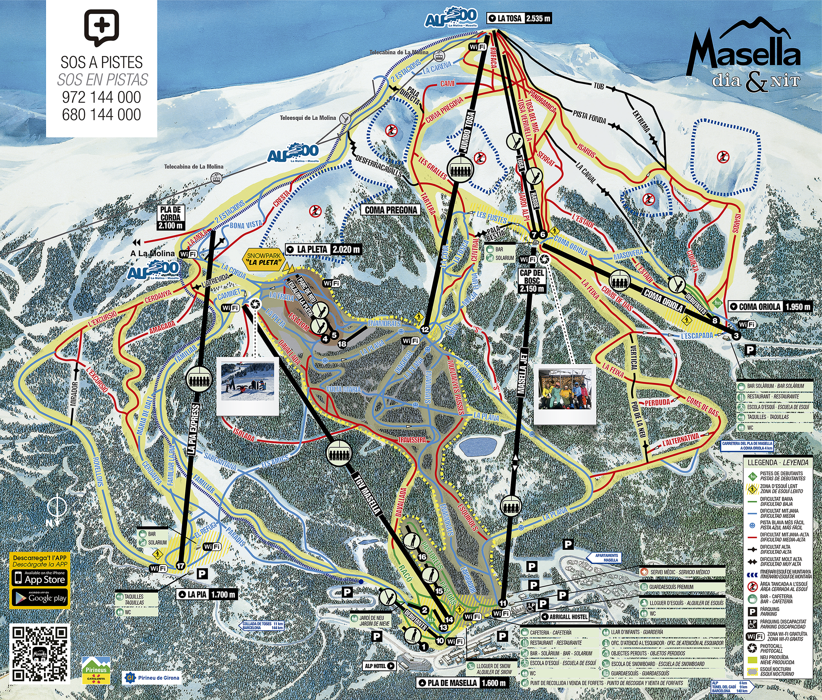 Masella Ski Resort trail map