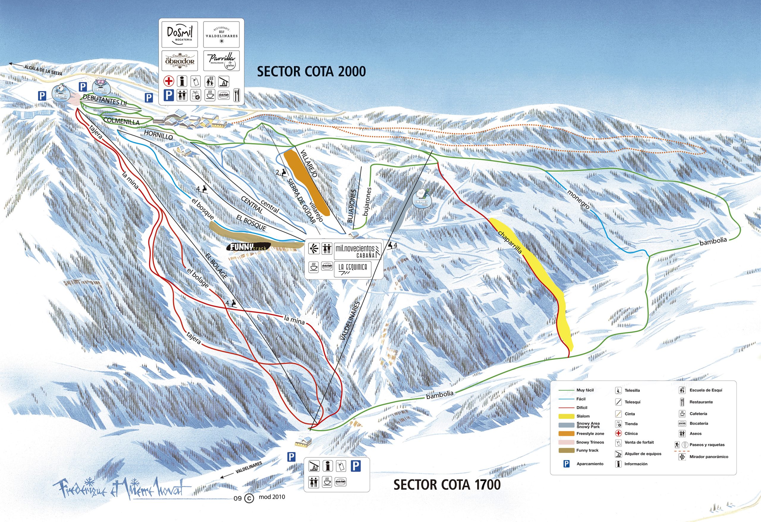 Valdelinares Ski Resort trail map