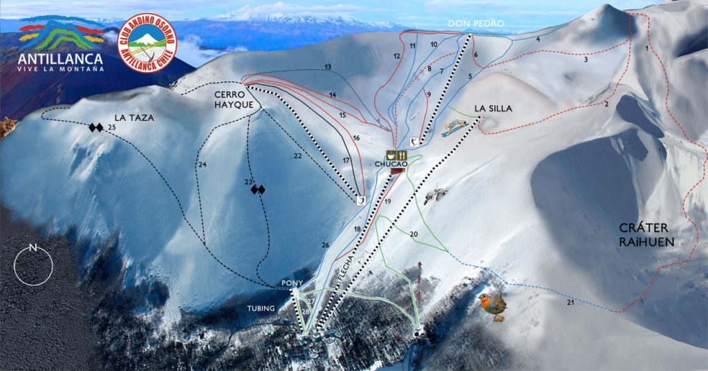 Antillanca Ski Resort trail map
