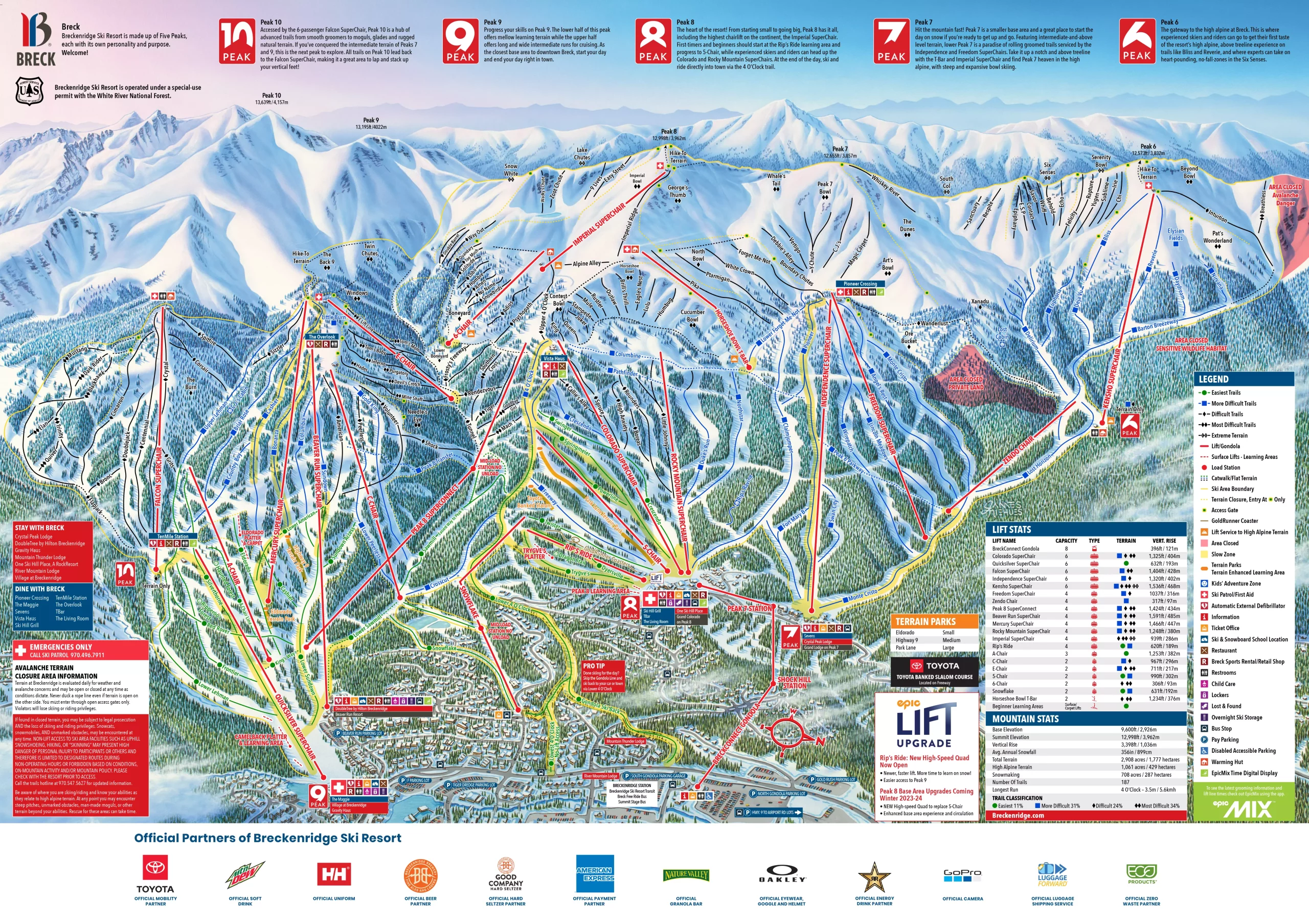 Breckenridge Ski Resort trail map