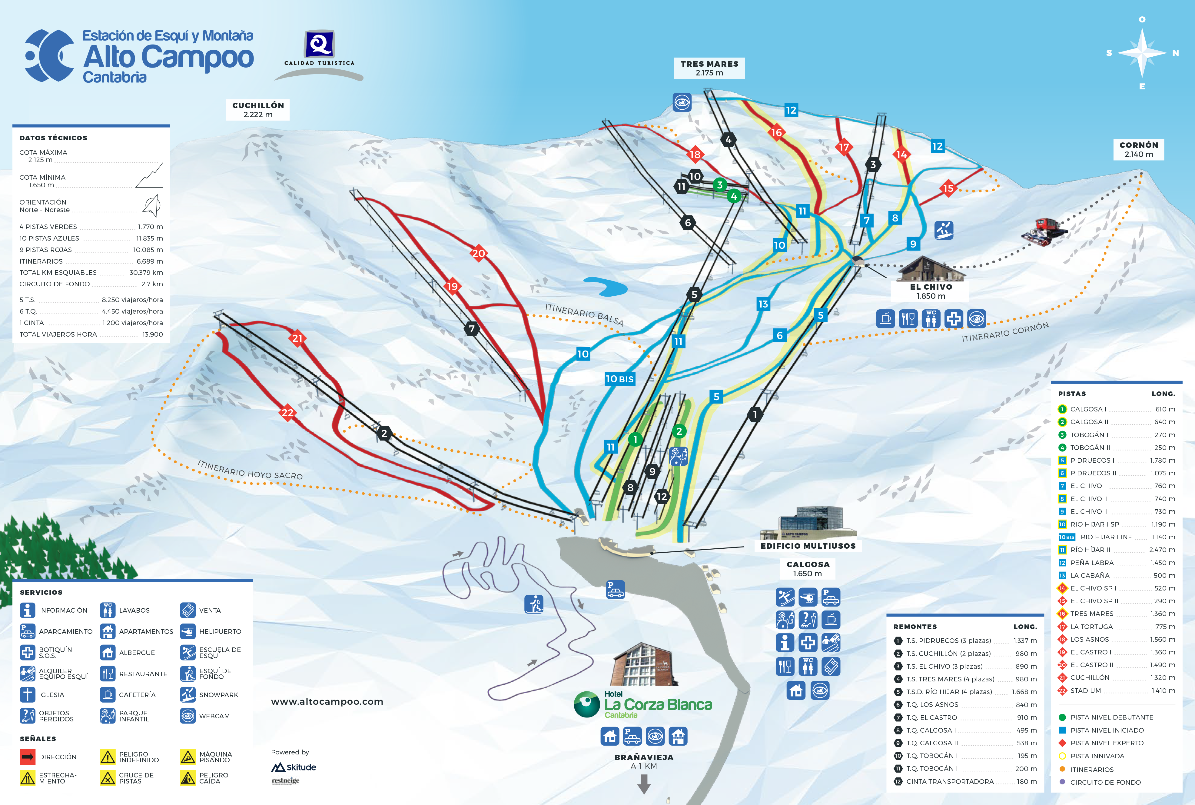 Alto Campoo Ski Resort trail map