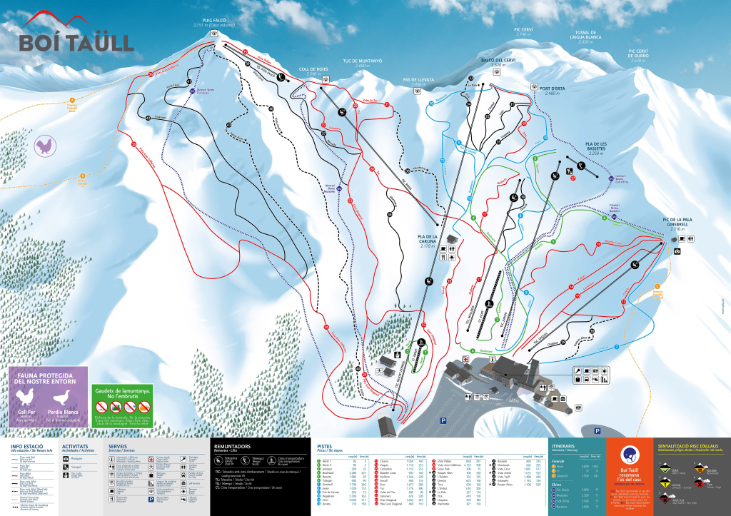 Boí Taüll Ski Resort trail map