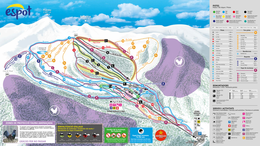 Espot Ski Resort trail map