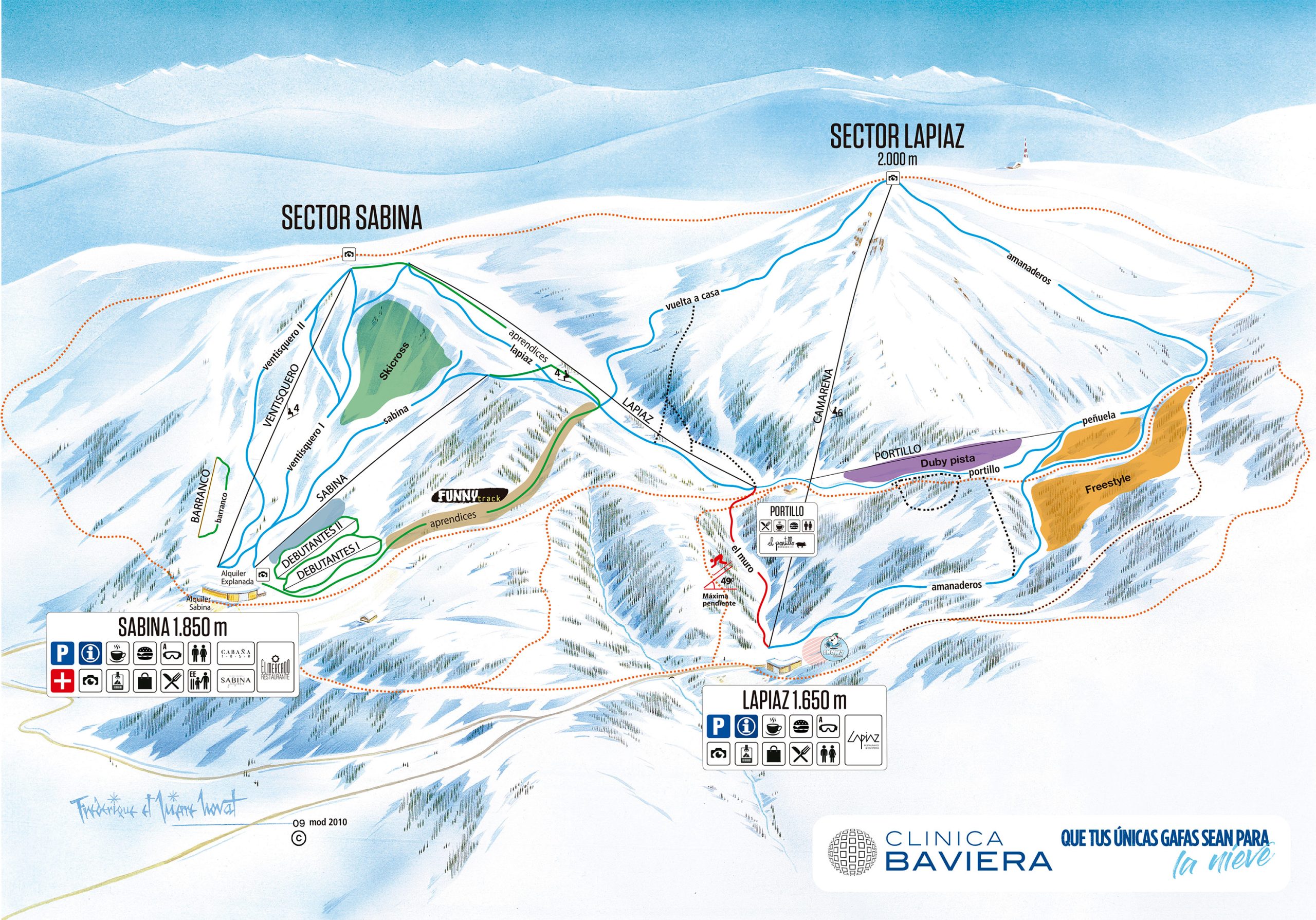Javalambre Ski Resort trail map