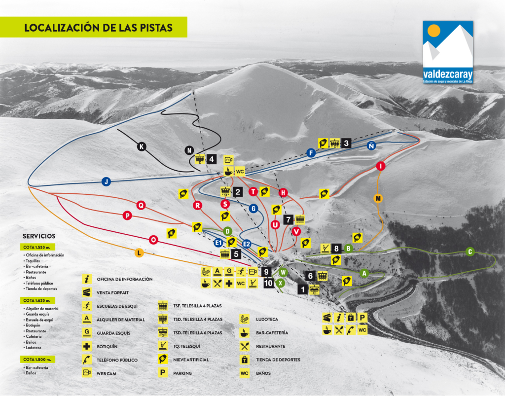 Valdezcaray Ski Resort trail map