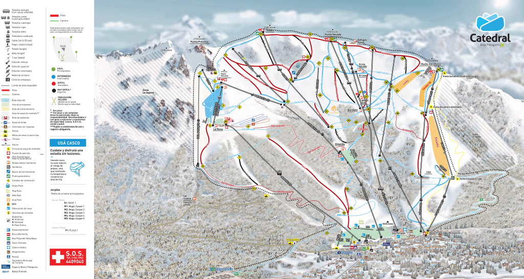 Catedral Alta Patagonia Ski Resort trail map