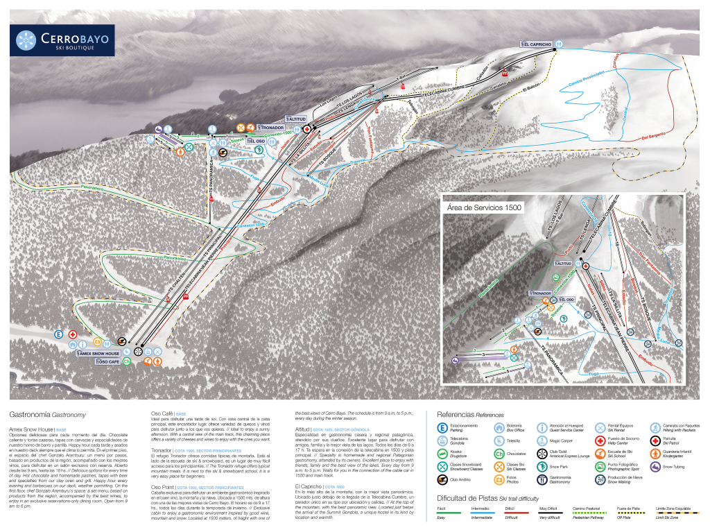 Cerro Bayo Ski Resort trail map